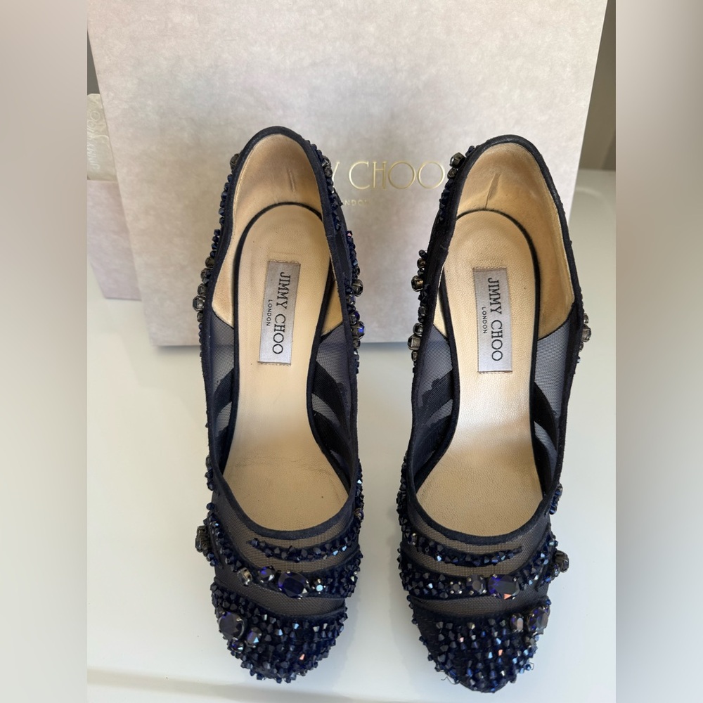 Beautiful High Heels (in navy suede)